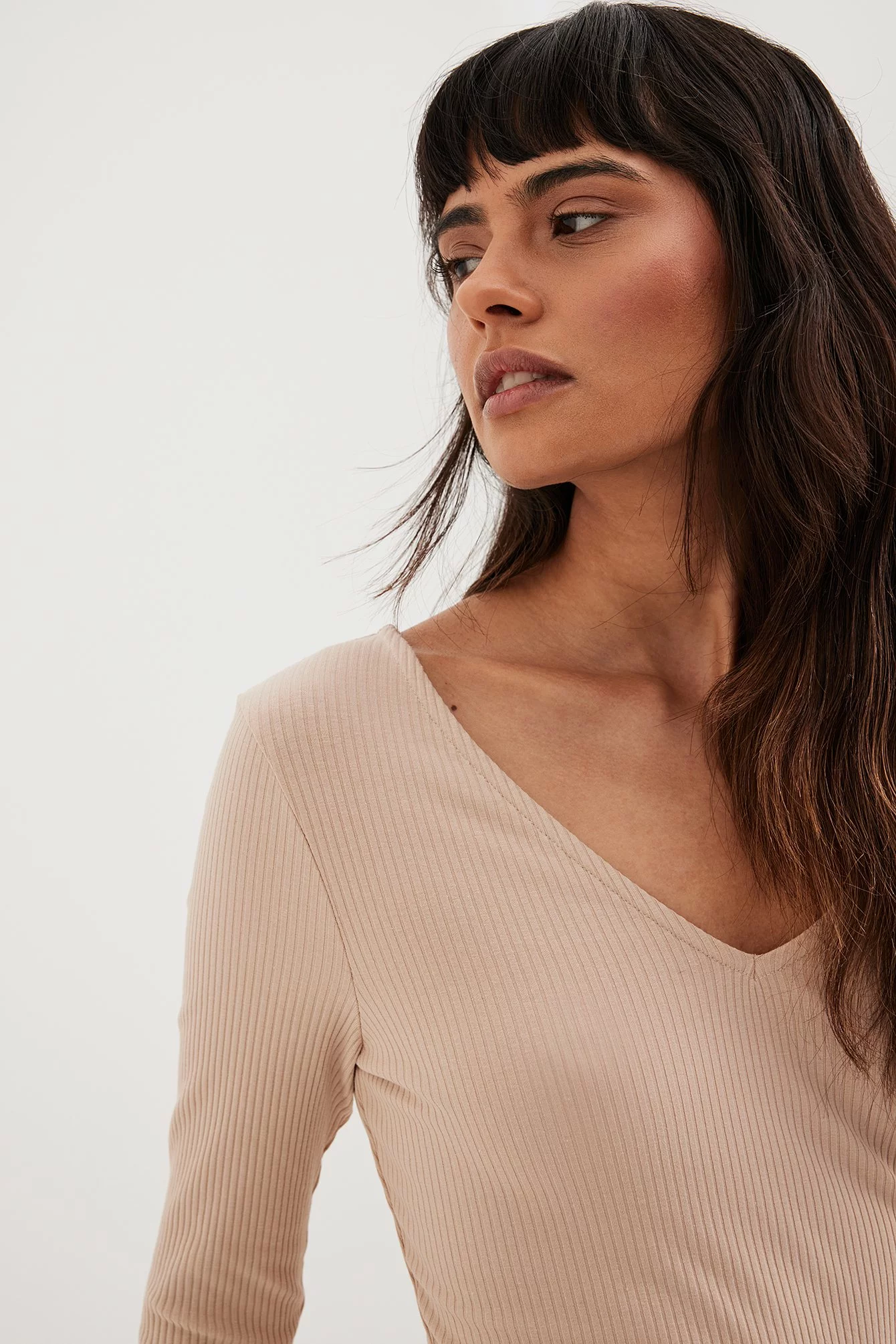 NA-KD Basic V-Neck Ribbed Midi Dress 37 NA-KD Basic V-Neck Ribbed Midi Dress - Image 37