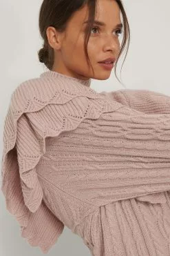 NA-KD Volume Flounce Knitted Dress -Party Dresses Sales nakd volume flounce knitted dress 1018 006319 0115 04g r 2