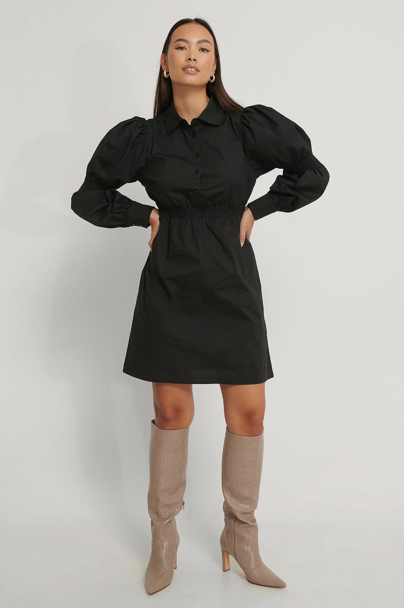 NA-KD Waist Detail Shirt Dress 3 NA-KD Waist Detail Shirt Dress - Image 3
