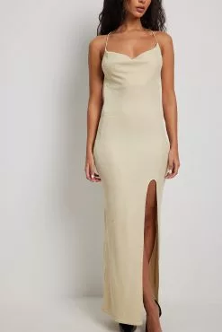 NA-KD Party Waterfall Maxi Glitter Dress