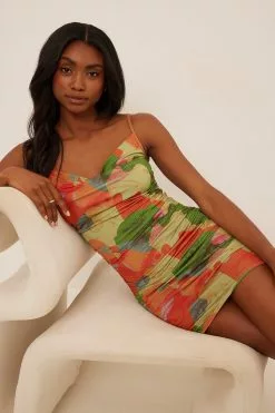 NA-KD Party Waterfall Rouched Mini Dress -Party Dresses Sales nakd waterfall rouched mini dress 1017 001798 0259 04