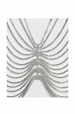 NA-KD Accessories Wide Strass Belly Chain