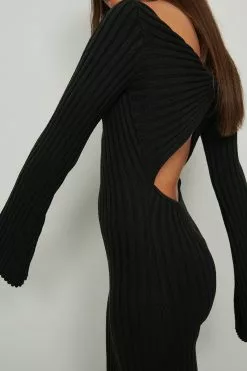 NA-KD Wrap Back Detailed Knitted Dress -Party Dresses Sales nakd wrap back detailed knitted dress 1100 005009 0002 01g 1