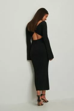 NA-KD Wrap Back Detailed Knitted Dress -Party Dresses Sales nakd wrap back detailed knitted dress 1100 005009 0002 03d 1