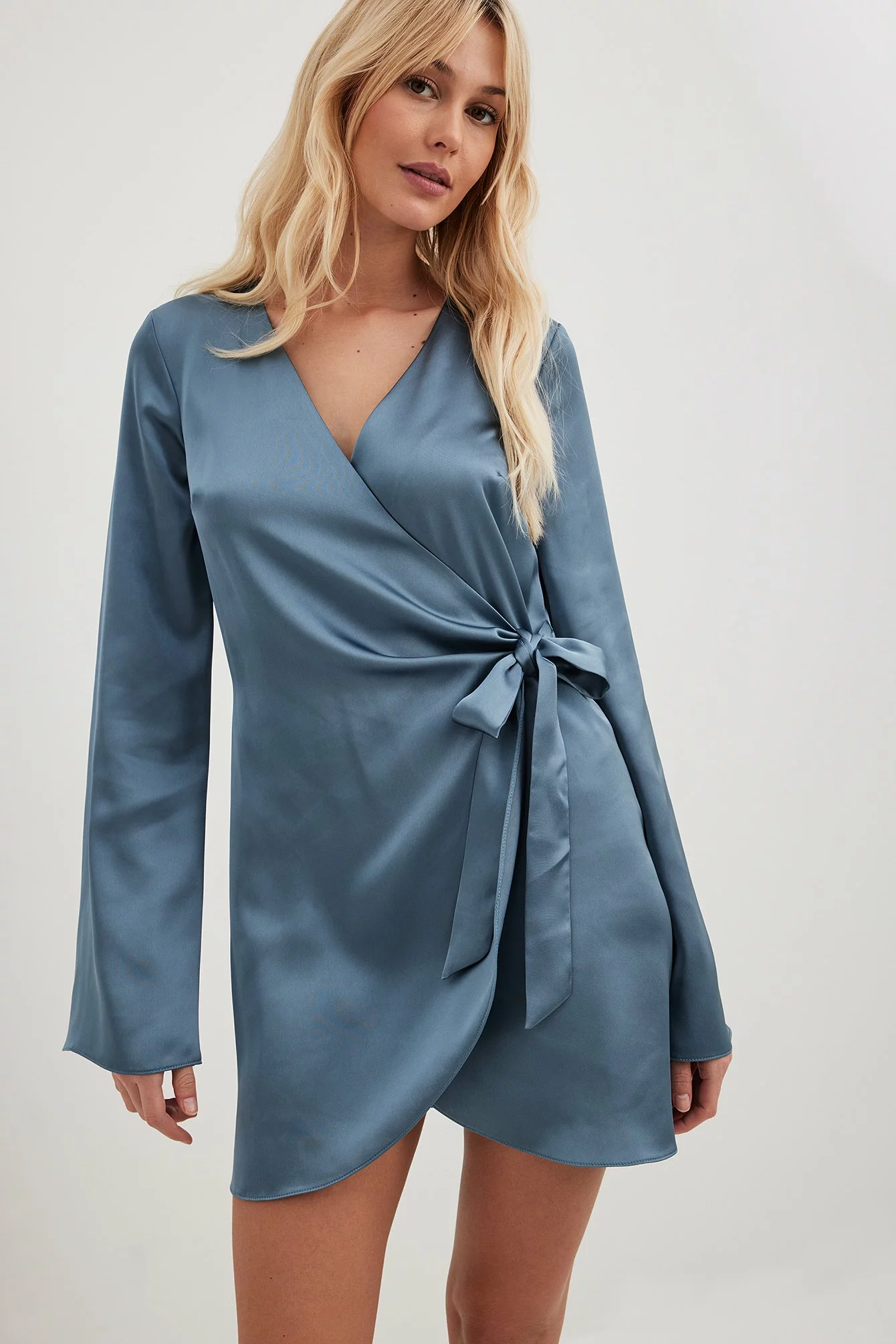 NA-KD Wrap Satin Dress 12 NA-KD Wrap Satin Dress - Image 12