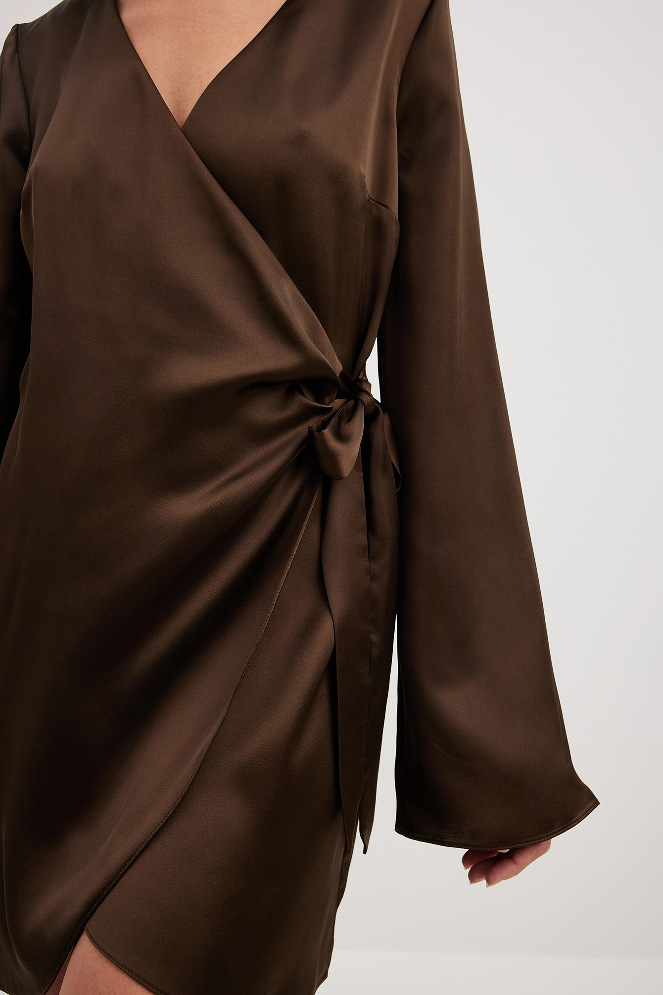 NA-KD Wrap Satin Dress 8 NA-KD Wrap Satin Dress - Image 8