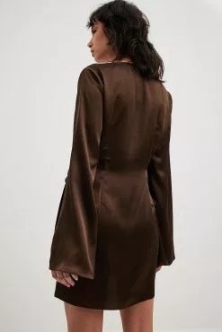 NA-KD Wrap Satin Dress 17 NA-KD Wrap Satin Dress -Party Dresses Sales nakd wrap satin dress 1100 006848 0017 19905