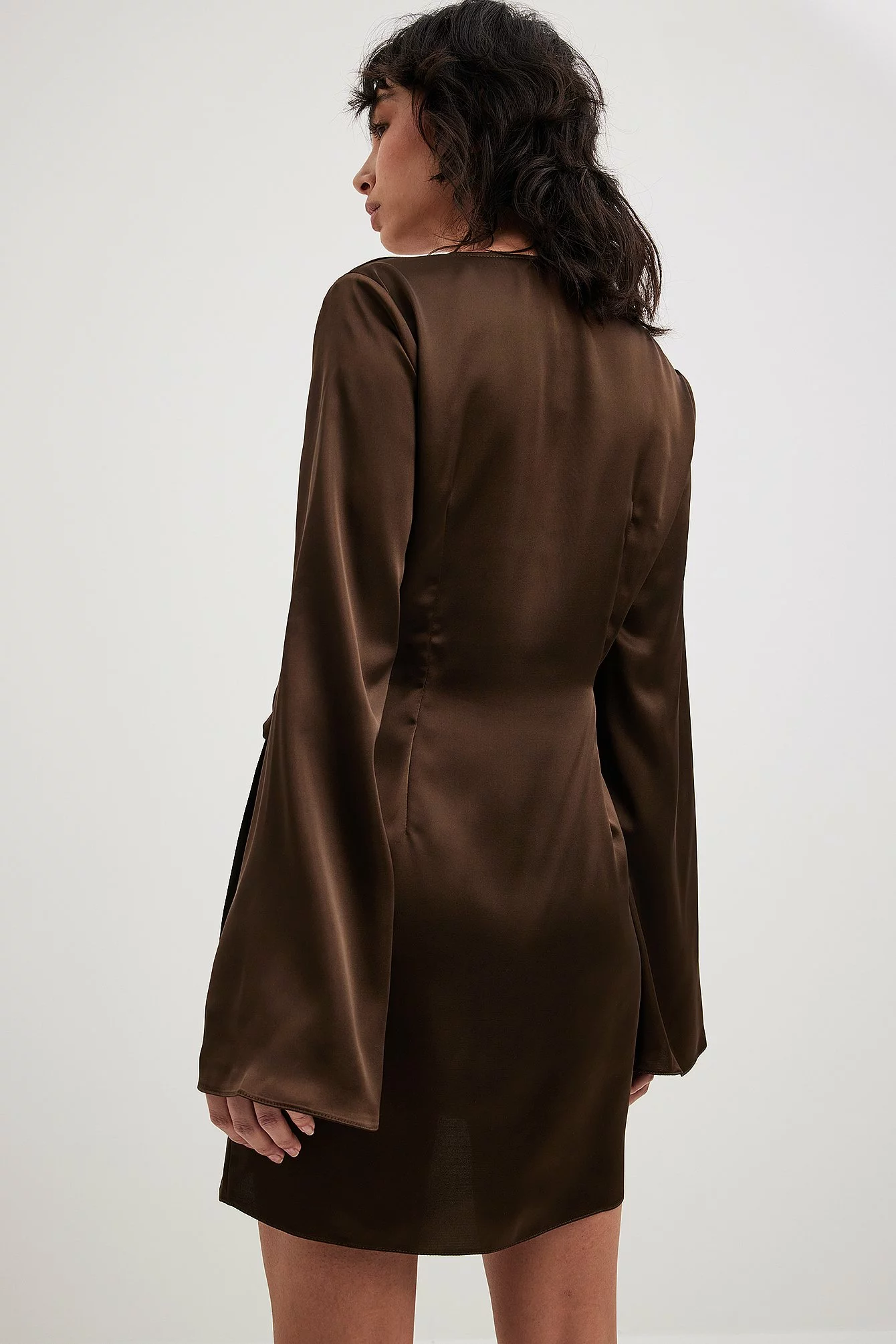 NA-KD Wrap Satin Dress 6 NA-KD Wrap Satin Dress - Image 6