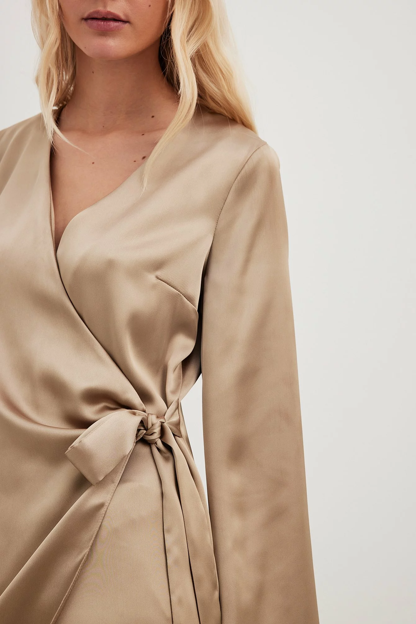 NA-KD Wrap Satin Dress 4 NA-KD Wrap Satin Dress - Image 4