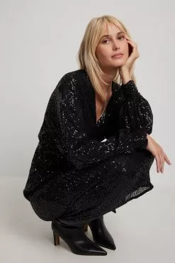 NA-KD Party Wrap Sequin Dress -Party Dresses Sales nakd wrap sequin dress 1017 002012 0002 0742 1