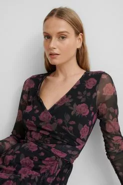 NA-KD Wrap Tie Mesh Dress -Party Dresses Sales nakd wrap tie mesh dress 1100 003978 0793 04a