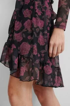 NA-KD Wrap Tie Mesh Dress -Party Dresses Sales nakd wrap tie mesh dress 1100 003978 0793 05g