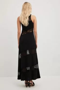 NA-KD Trend Lace Panel Maxi Dress -Party Dresses Sales nakdlace panel maxi dress 1018 010328 0002 29808