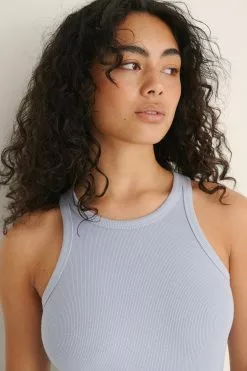 NA-KD Basic Ribbed Tank Dress -Party Dresses Sales nakdorganic ribbed tank top 1100 005070 1053 05g 2