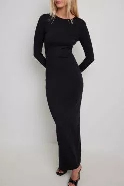 NA-KD Trend Open Back Strappy Maxi Dress -Party Dresses Sales open back strappy maxi dress 1018 010201 00021758