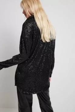 NA-KD Party Oversized Sequin Shirt Dress -Party Dresses Sales oversized sequin shirt dress 1017 001565 000212996 1