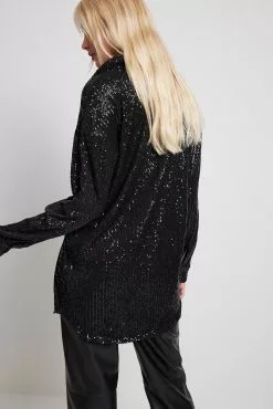 NA-KD Party Oversized Sequin Shirt Dress -Party Dresses Sales oversized sequin shirt dress 1017 001565 000212996