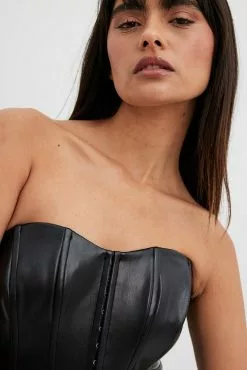 Ida Carlsson X NA-KD Pu Corset Dress -Party Dresses Sales pu corset dress 1776 000006 00028058