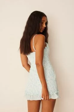 Pamela X NA-KD Reborn Recycled Ruffle Neckline Thin Strap Dress -Party Dresses Sales recyled ruffle neckline thin strap dress 1659 000070 8155 04 1