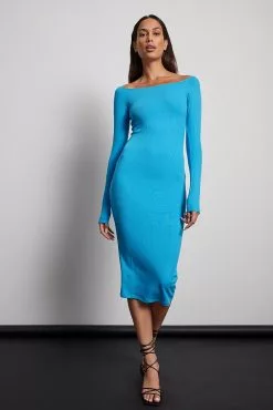 NA-KD Basic Rib Bare Shoulder Midi Dress 14 NA-KD Basic Rib Bare Shoulder Midi Dress -Party Dresses Sales rib bare shoulder midi dress 1044 000220 00036579 1