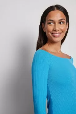 NA-KD Basic Rib Bare Shoulder Midi Dress -Party Dresses Sales rib bare shoulder midi dress 1044 000220 00036604