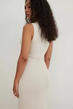Alessa Winter X NA-KD Rib Cut Out Midi Dress -Party Dresses Sales rib cut out midi dress 1769 000014 0301 03