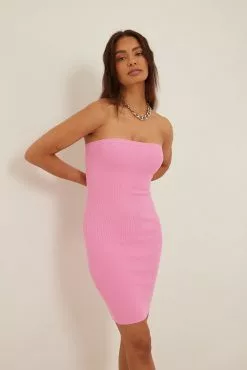 NA-KD Rib Knitted Mini Tube Dress -Party Dresses Sales rib knitted mini tube dress 1100 006173 00150141 1