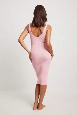 Molly Rustas X NA-KD Ribbed Detail Knitted Midi Dress -Party Dresses Sales ribbed detail knitted midi dress 1774 000016 0015 02
