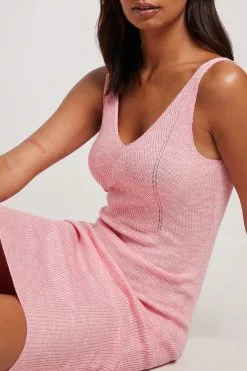 Molly Rustas X NA-KD Ribbed Detail Knitted Midi Dress -Party Dresses Sales ribbed detail knitted midi dress 1774 000016 0015 04