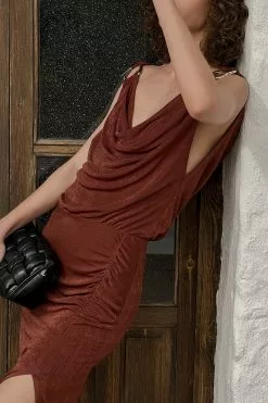 NA-KD Trend Ring Detail Maxi Dress