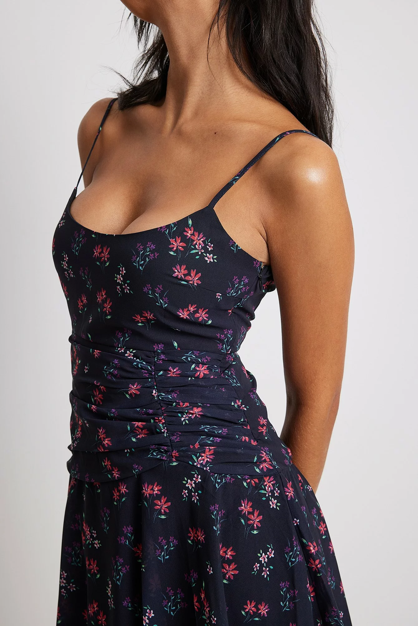 NA-KD Ruched Waist Detail Mini Dress 7 NA-KD Ruched Waist Detail Mini Dress - Image 7