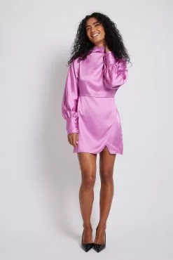 Karoline Dall X NA-KD Satin Dress -Party Dresses Sales satin dress 1780 000010 00150763