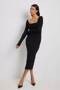 NA-KD Scoop Neck Midi Slit Dress -Party Dresses Sales scoop neck midi slit dress 1100 005871 000212854