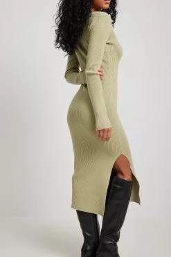 NA-KD Scoop Neck Midi Slit Dress -Party Dresses Sales scoop neck midi slit dress 1100 005871 00521533 2