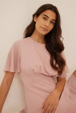 NA-KD Boho Seam Waist Chiffon Mini Dress -Party Dresses Sales seam waist chiffon mini dress 1014 001384 50631425