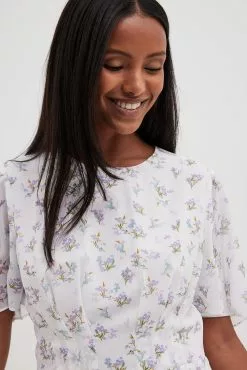 NA-KD Boho Seam Waist Chiffon Mini Dress -Party Dresses Sales seam waist chiffon mini dress 1014 001384 5790 1547