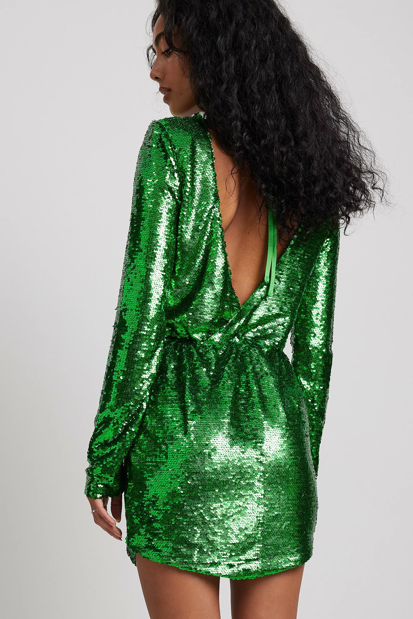 Picked By Hanna Schönberg Sequin Detail Deep Back Mini Dress 2 Picked By Hanna Schönberg Sequin Detail Deep Back Mini Dress - Image 2