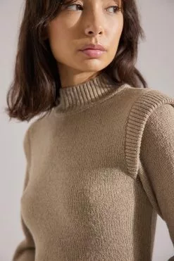 Stephsa X NA-KD Shoulder Detail Knitted Midi Dress -Party Dresses Sales shoulder detail knitted midi dress 1788 000006 000553716