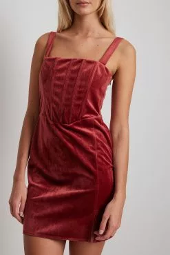 NA-KD Party Skirt Detail Velvet Mini Dress 6 NA-KD Party Skirt Detail Velvet Mini Dress -Party Dresses Sales skirt detail velvet mini dress 1017 002106 02303563