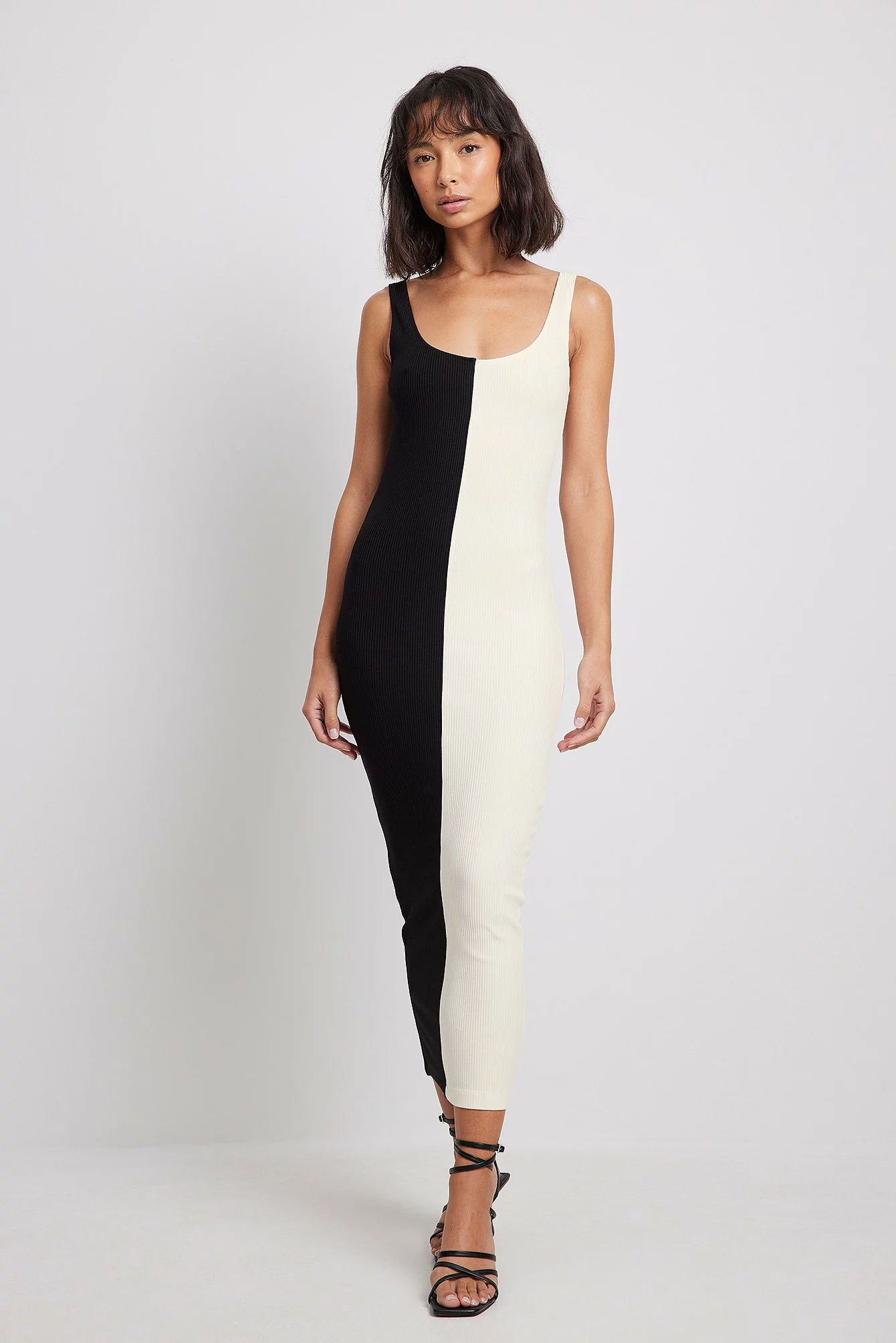 NA-KD Square Neck Color Block Midi Dress 6 NA-KD Square Neck Color Block Midi Dress - Image 6