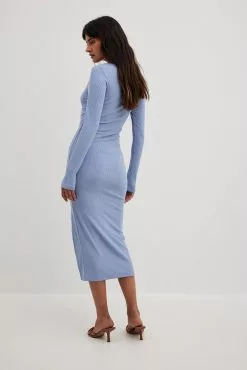 NA-KD Square Neck Slit Rib Dress 26 NA-KD Square Neck Slit Rib Dress -Party Dresses Sales square neck slit rib dress 1018 008647 00035808