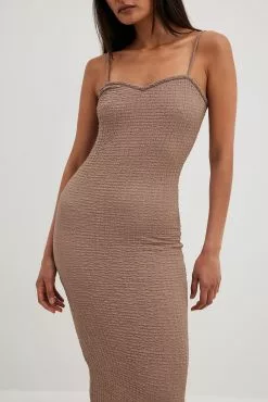 NA-KD Trend Structure Midi Strap Dress -Party Dresses Sales structure midi strap dress 1018 010395 00172528
