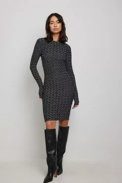 NA-KD Structured Midi Dress -Party Dresses Sales structured high neck midi dress 1100 007026 00418963