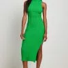 NA-KD Structured Slit Detail Midi Dress
