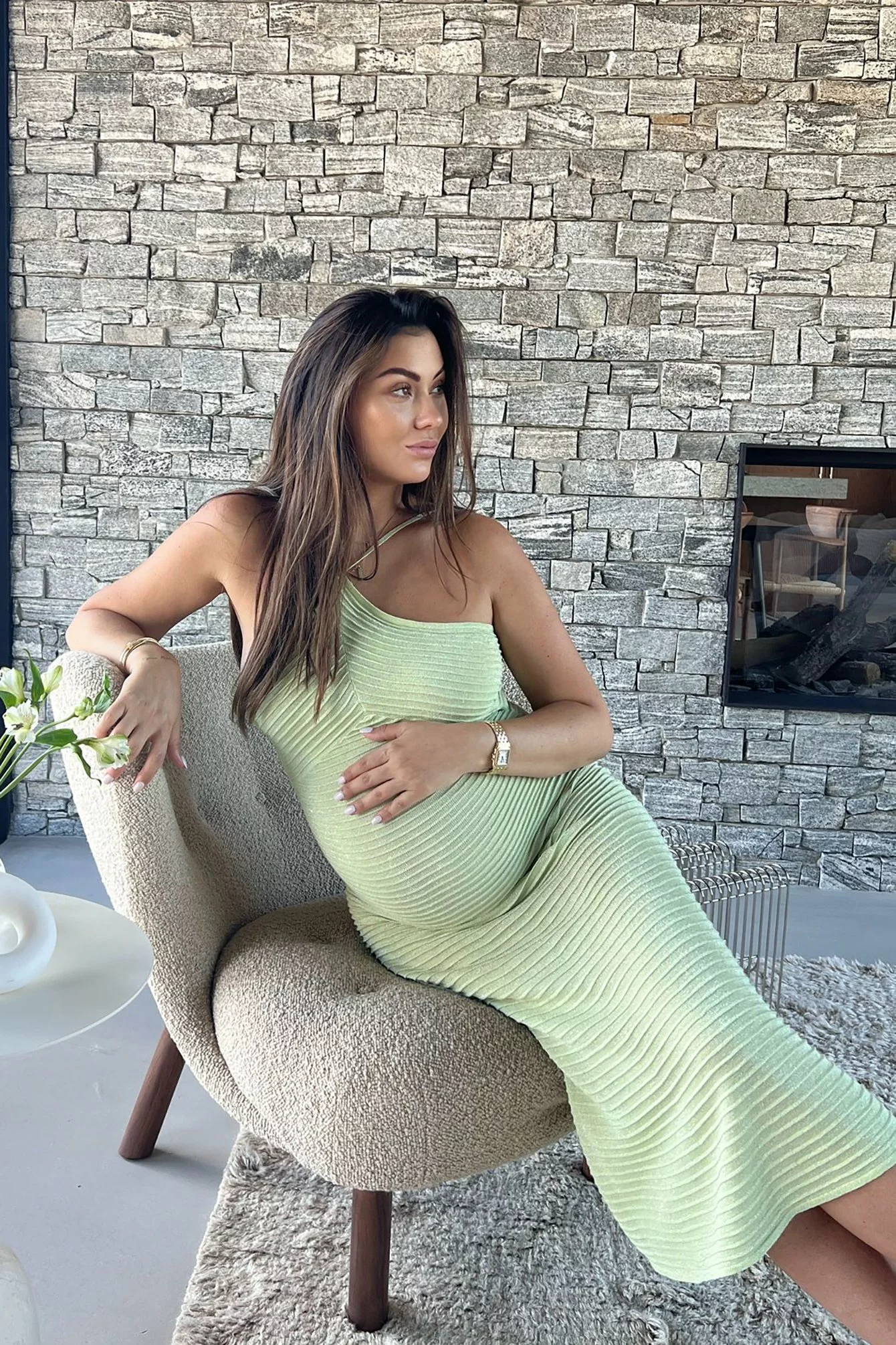 Dani Pavlica X NA-KD Tie Back Detail Ribbed Midi Dress 1 Dani Pavlica X NA-KD Tie Back Detail Ribbed Midi Dress