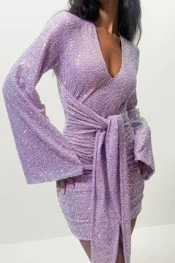 NA-KD Party Tie Detail Mini Dress