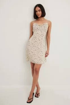 NA-KD Tie Shoulder Sheer Mini Dress -Party Dresses Sales tie shoulder sheer mini dress 1100 004592 920126224 2