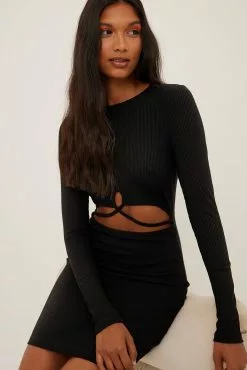 NA-KD Party Twist Rib Mini Dress -Party Dresses Sales twist rib mini dress 1017 001601 000218411 1