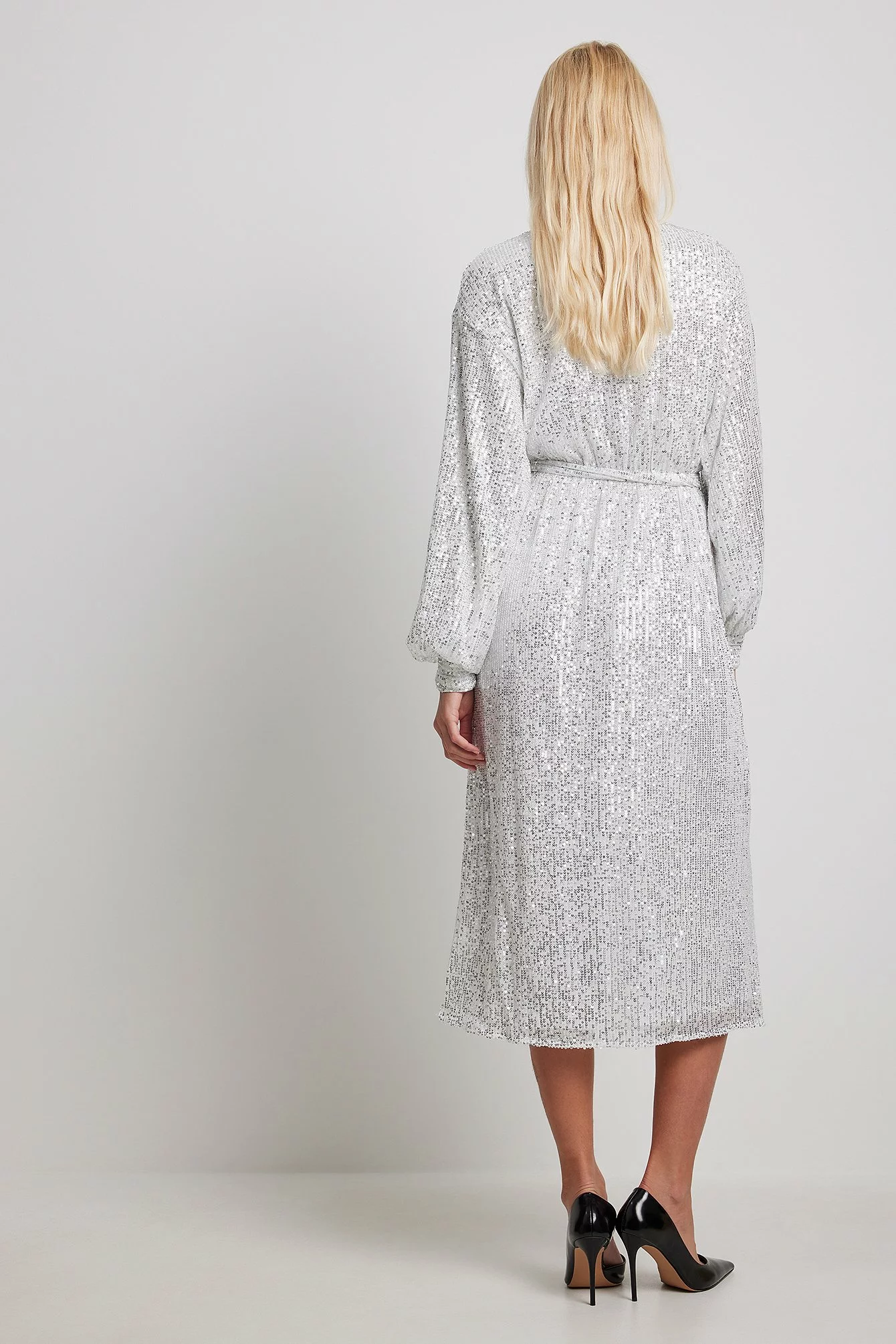 NA-KD Party Wrap Sequin Dress 2 NA-KD Party Wrap Sequin Dress - Image 2